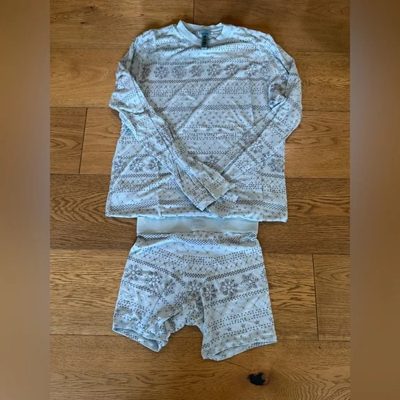 SKIMS Boyfriend Long Sleeve T-shirt and Boxer Set - Picture 1 of 4